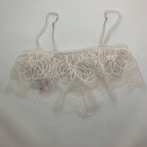 Victoria’s Secret Lace Bralette Bandeau White